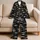 Silver Sea Fish and Kelp for Coastal Getaways and Relaxed Ocean-Inspired Living Satin Pajamas Set - 5