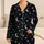 Silver Starry Night Sky for Relaxed Summer Getaways and Easy Evening Lounging Satin Pajamas Set - 1