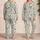 Whimsical Ocean Whales And Coral For Breezy Coastal Vacation Style Satin Pajamas Set - 2