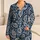 Navy Ivory Paisley Motifs for Relaxed Coastal Summer Getaways Satin Pajamas Set - 1