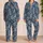 Navy Ivory Paisley Motifs for Relaxed Coastal Summer Getaways Satin Pajamas Set - 2