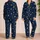 Golden Starry Sky Navy Nighttime Style for Relaxed Summer Lounging Satin Pajamas Set - 2