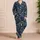 Tropical Palm Leaves and Bird of Paradise for Relaxed Island Getaways Satin Pajamas Set - 4