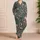 Vintage Coastal Botanical Leaves for Relaxed Summer Getaways and Beachside Lounging Satin Pajamas Set - 4