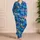 Tropical Palm Trees and Shark Silhouettes for Sunny Beach Getaways Satin Pajamas Set - 4