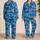 Tropical Palm Trees and Shark Silhouettes for Sunny Beach Getaways Satin Pajamas Set - 2