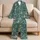 Silver Octopus and Ocean Waves for Coastal Getaways and Relaxed Summer Vacation Days Satin Pajamas Set - 5