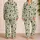Oak Leaves And Acorns For Relaxed Coastal Getaways And Everyday Nature Lovers Satin Pajamas Set - 2