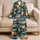 Abstract Teal Brushstrokes for Relaxed Coastal Getaways and Summer Travel Satin Pajamas Set - 5