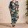 Abstract Teal Brushstrokes for Relaxed Coastal Getaways and Summer Travel Satin Pajamas Set - 4