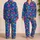 Tropical Octopus and Coral Motifs for Relaxed Coastal Getaways Satin Pajamas Set - 2