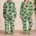 Tropical Palm Fronds for Relaxed Coastal Getaways and Sunny Vacation Lounging Days Satin Pajamas Set - 2