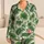 Tropical Palm Fronds for Relaxed Coastal Getaways and Sunny Vacation Lounging Days Satin Pajamas Set - 1
