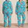 Pink Octopus and Turquoise Ocean Waves for Tropical Beach Getaways and Coastal Relaxation Satin Pajamas Set - 2