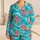 Pink Octopus and Turquoise Ocean Waves for Tropical Beach Getaways and Coastal Relaxation Satin Pajamas Set - 1