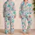 Tropical Abstract Brushstrokes for Relaxed Coastal Getaways and Breezy Summer Escapes Satin Pajamas Set - 2