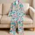 Tropical Abstract Brushstrokes for Relaxed Coastal Getaways and Breezy Summer Escapes Satin Pajamas Set - 5