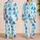 Blue Octopus And Tropical Sea Life For Relaxed Coastal Getaways And Summer Nights Satin Pajamas Set - 2