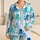 Blue Octopus And Tropical Sea Life For Relaxed Coastal Getaways And Summer Nights Satin Pajamas Set - 1