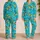 Cool Crocodile in Yellow Shorts for Tropical Beach Getaways and Summer Lounging Satin Pajamas Set - 2