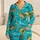 Cool Crocodile in Yellow Shorts for Tropical Beach Getaways and Summer Lounging Satin Pajamas Set - 1