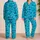 Shark Ocean Scene for Beach Getaways and Coastal Summer Adventures Satin Pajamas Set - 2