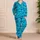 Shark Ocean Scene for Beach Getaways and Coastal Summer Adventures Satin Pajamas Set - 4