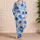 Blue Octopus Ocean Art for Coastal Getaways and Relaxed Summer Escapes Satin Pajamas Set - 4