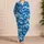 Blue Ocean Waves and Sea Foam for Coastal Getaways, Summer Relaxation, and Beach Lovers Satin Pajamas Set - 4