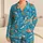 Friendly Shark Surfboard Ocean Motifs for Tropical Beach Getaways and Summer Fun Satin Pajamas Set - 1