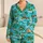 Tropical Palm Trees and Ocean Waves for Relaxed Island Getaways and Beachside Lounging Satin Pajamas Set - 1