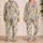 Watercolor Iris Blooms for Relaxed Coastal Getaways and Garden-Inspired Summer Style Satin Pajamas Set - 2