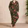 Tropical Hibiscus, Palm Fronds and Shark Jaws for Relaxed Coastal Summer Evenings Satin Pajamas Set - 4