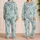 Blue-Green Octopus and Fish Motifs for Relaxed Coastal Getaways and Summer Lounging Satin Pajamas Set - 2