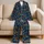Pinecones, Winter Berries and Evergreen Sprigs for Cozy Holiday Nights and Cabin Escapes Satin Pajamas Set - 5