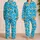 Cheerful Surfing Shark Ocean Scene for Beach Days, Coastal Getaways and Summer Fun Satin Pajamas Set - 2