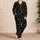 Black Cats With Golden Eyes for Cozy Nights and Playful Weekend Lounging at Home Satin Pajamas Set - 4