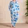 Blue Octopus and Little Fish for Relaxed Coastal Getaways and Ocean Lovers Satin Pajamas Set - 4