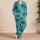 Blue Octopus and Orange Fish Ocean Scene for Relaxed Coastal Getaways Satin Pajamas Set - 4