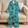 Blue Octopus and Orange Fish Ocean Scene for Relaxed Coastal Getaways Satin Pajamas Set - 5