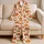 Autumn Maple Leaves for Cozy Seasonal Lounging and Relaxed Weekend Getaways at Home Satin Pajamas Set - 5