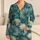 Deep Teal Palm Fronds for Relaxed Tropical Getaways and Refined Resort Living Satin Pajamas Set - 1