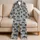 Minimalist Palm Tree Sketches for Tropical Summer Vacation Style Satin Pajamas Set - 5