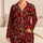 Red Cherry and Green Leaf Motif for Relaxed Summer Lounging and Beach Days Satin Pajamas Set - 1