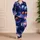 Colorful Planetary Cosmos for Dreamy Stargazing Nights and Relaxed Evenings Satin Pajamas Set - 4