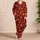 Autumn Maple And Oak Leaves For Cozy Fall Getaways And Relaxed Nature-Inspired Living Satin Pajamas Set - 4