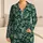 Mint Monstera And Pothos Leaves For Tropical Getaways And Relaxed Summer Days Satin Pajamas Set - 1