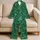 Tropical Palm Fronds for Relaxed Resort Evenings and Island Getaways Satin Pajamas Set - 5