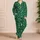 Tropical Palm Fronds for Relaxed Resort Evenings and Island Getaways Satin Pajamas Set - 4