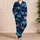 Turquoise Sea Turtles Under Starry Skies for Relaxed Coastal Nights Satin Pajamas Set - 4